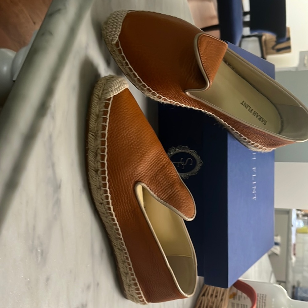 Sarah Flint Leather Espadrilles